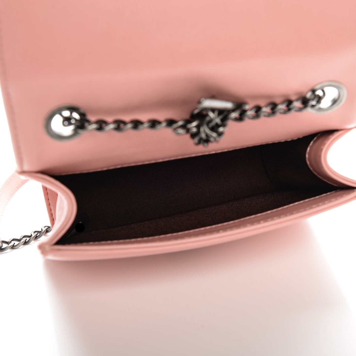 Lambskin Plexiglass Boy Brick Flap Pink