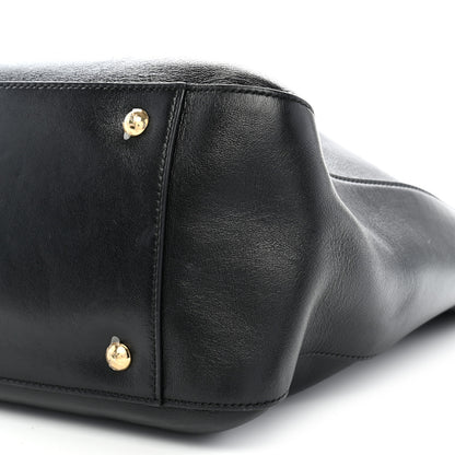 Fendi Vitello Glacier Medium FF Tote Black 9 of 10