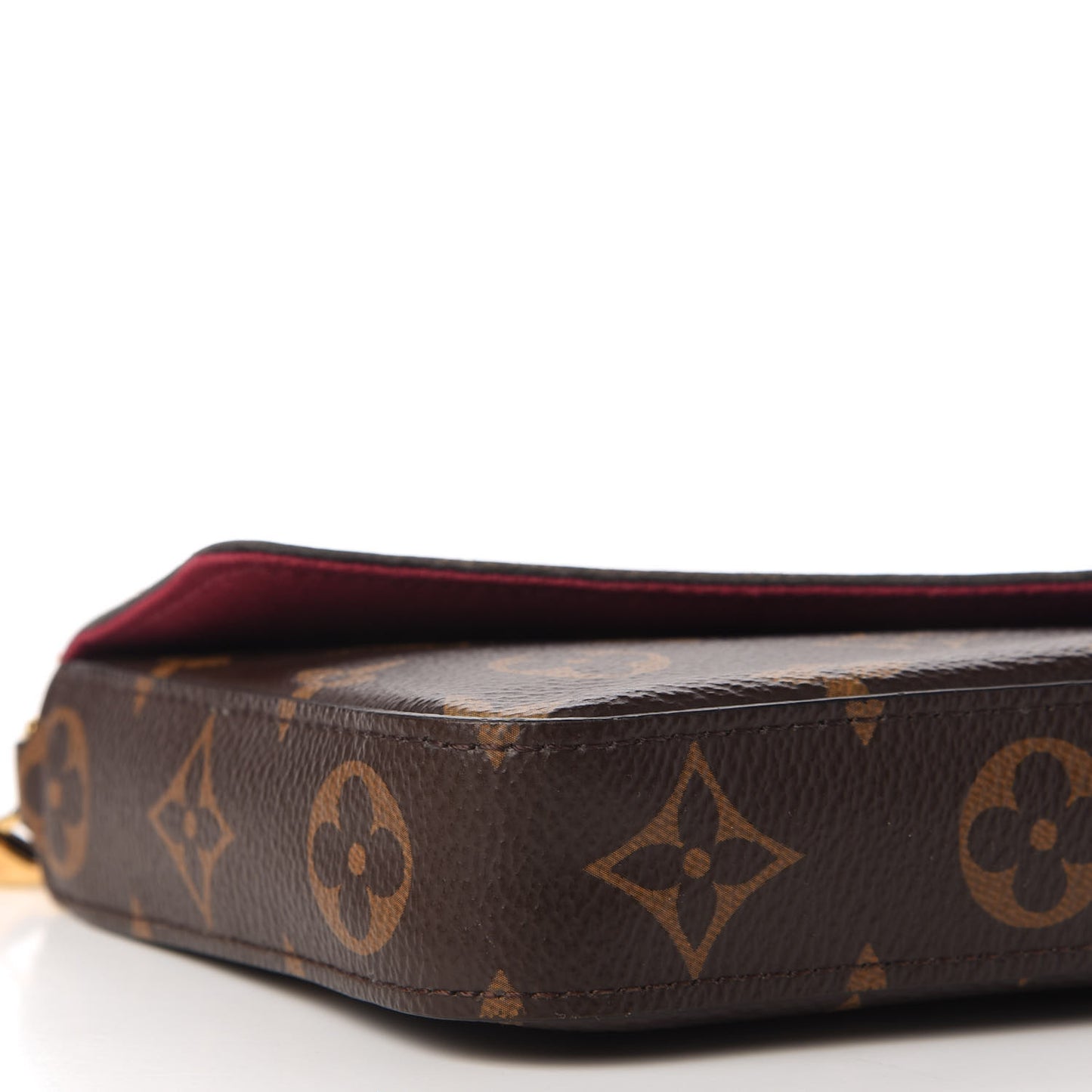 Monogram Pochette Felicie Chain Wallet Fuchsia