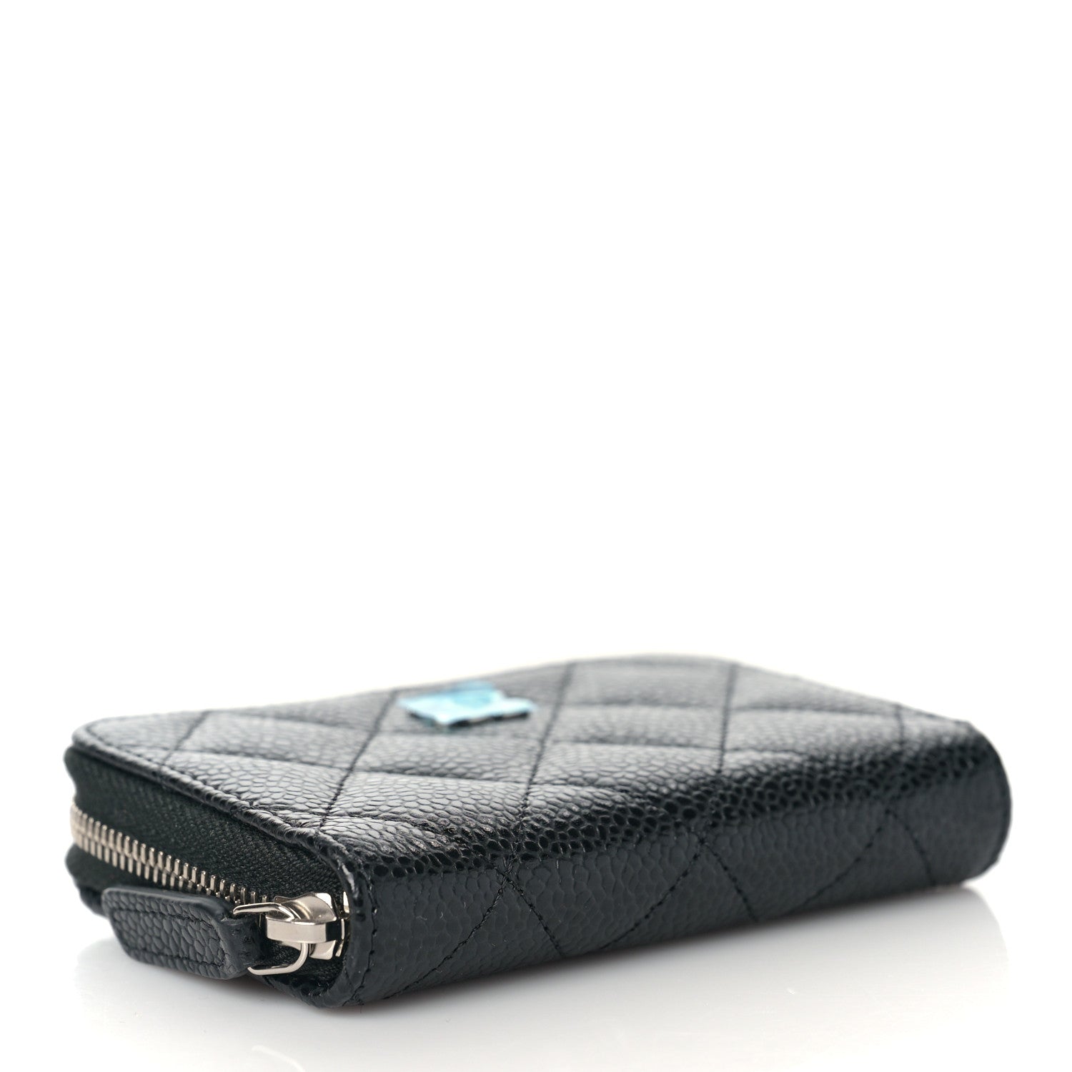 Chanel Caviar Quilted Zip Coin Purse Black 4 of 10