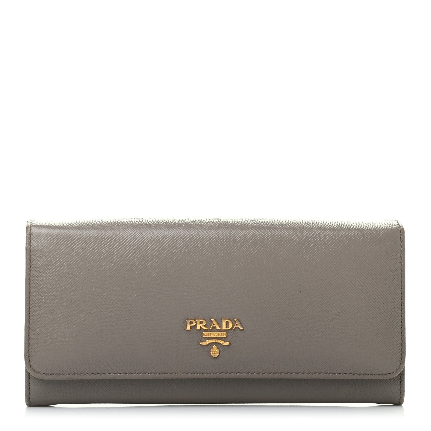 Prada Saffiano Metal Continental Flap Wallet Argilla 1 of 11