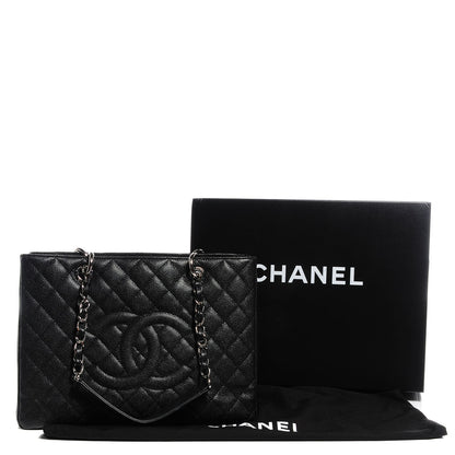 Chanel Caviar Quilted Grand Shopping Tote GST Black 5 of 8