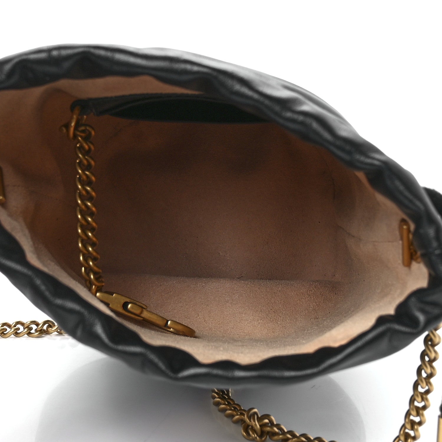 Gucci Calfskin Matelasse Mini GG Marmont 2.0 Bucket Bag Black 5 of 10