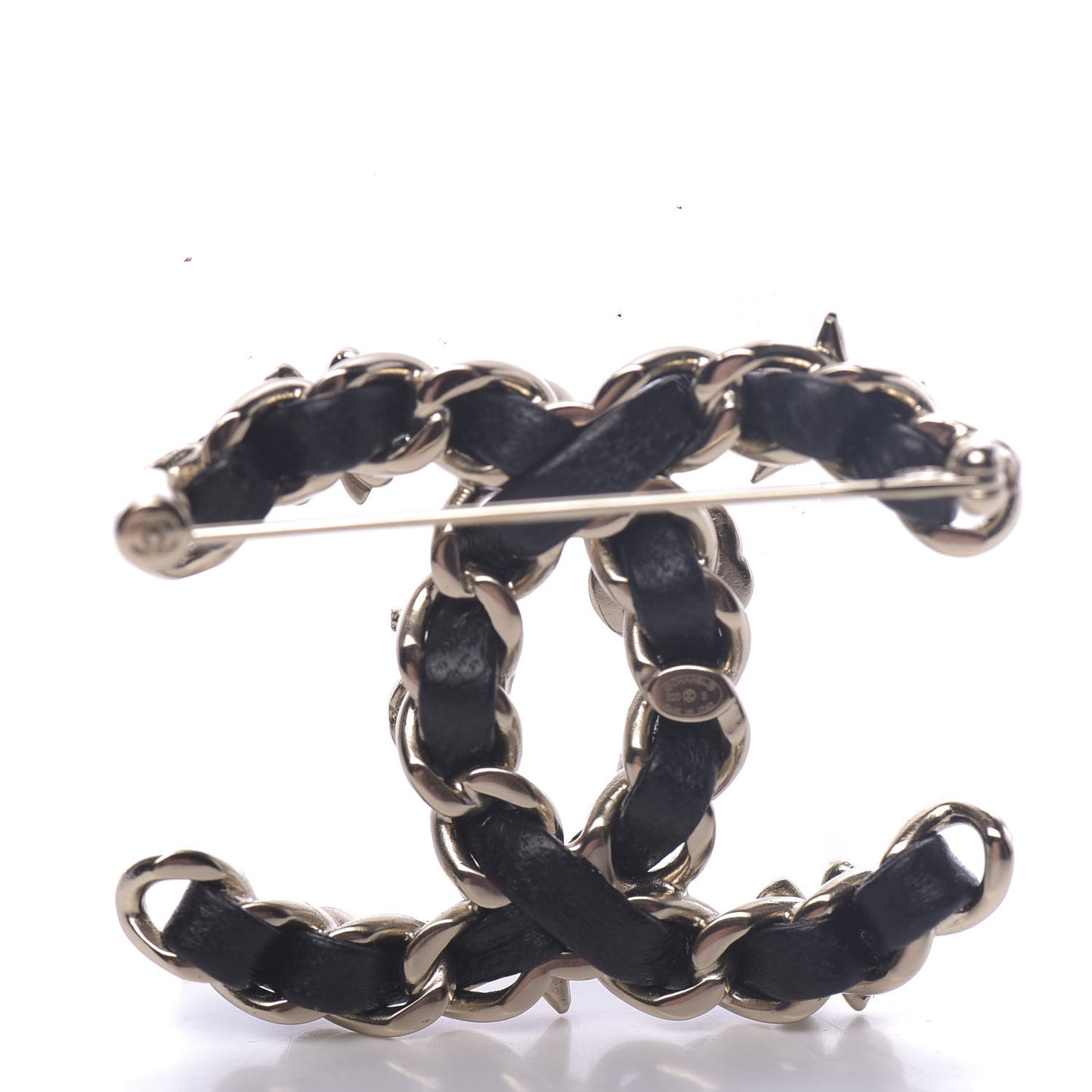 Lambskin Pearl Strass Sergeant Brooch Gold