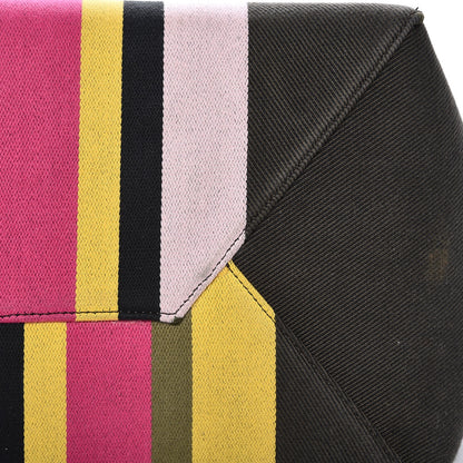 Celine Textile Striped Medium Belt Cabas Phantom Multicolor 8 of 12
