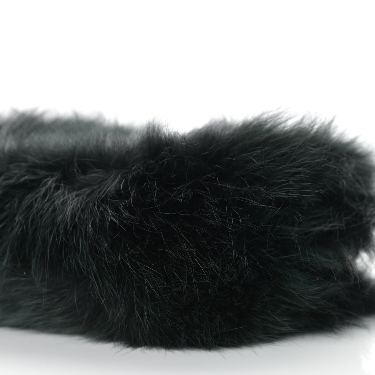 Fox Fur Lambskin Pochette Chaine Renard Vert Fonce