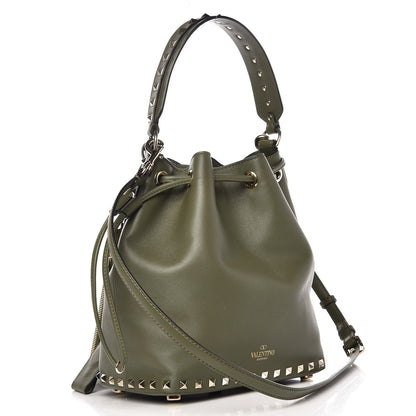 Valentino Garavani Vitello Rockstud Bucket Bag Oasis 4 of 9