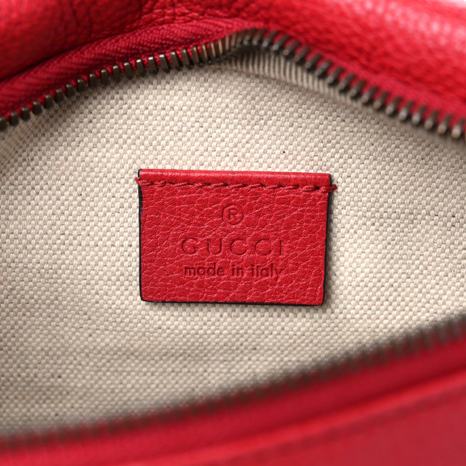 Gucci Grained Calfskin Small Logo Belt Bag Hibiscus Red 5 of 10