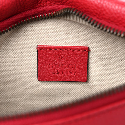 Gucci Grained Calfskin Small Logo Belt Bag Hibiscus Red 5 of 10
