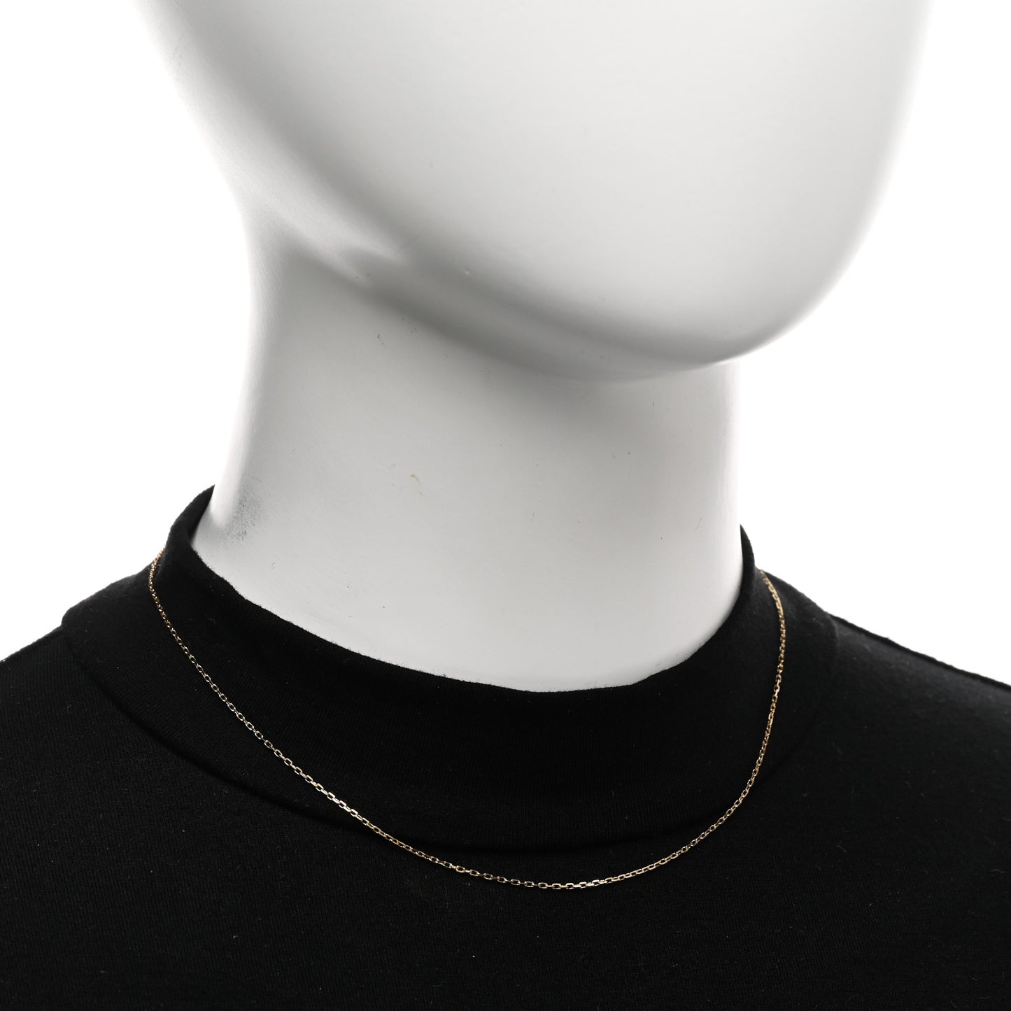 18K Yellow Gold Chain Necklace 15"
