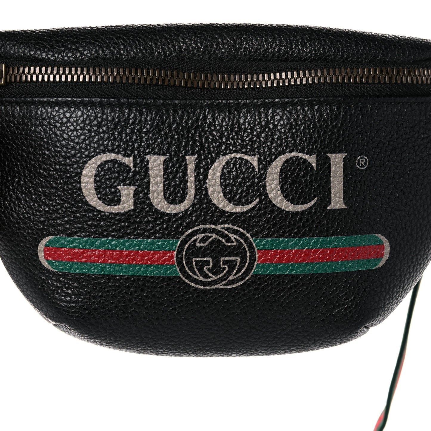 Grained Calfskin Small Logo Belt Bag Black