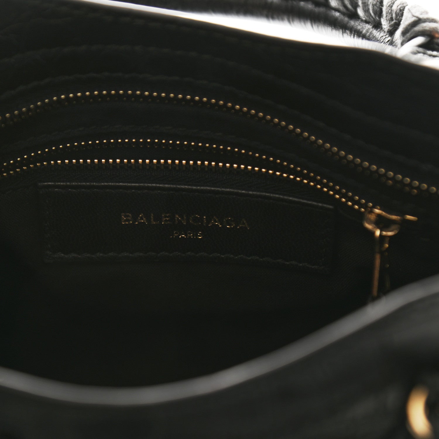 Balenciaga Calfskin Crocodile Embossed Giant 12 Gold Hardware Mini City Black 5 of 7