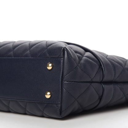Chanel Caviar Quilted Rolled Up Tote Navy 7 of 11