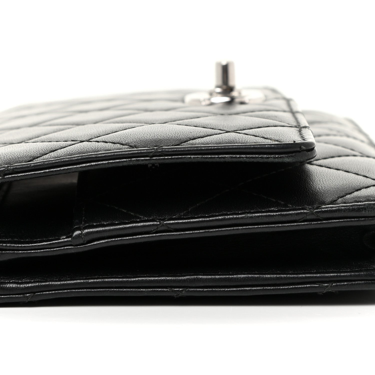 Chanel Lambskin Quilted Trendy CC Wallet On Chain WOC Black 17 of 22