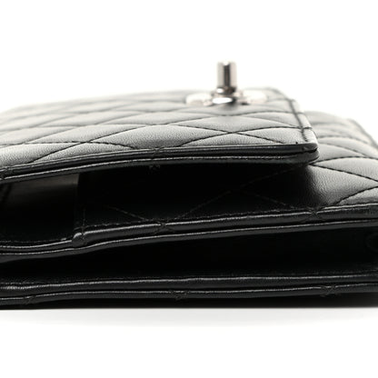 Chanel Lambskin Quilted Trendy CC Wallet On Chain WOC Black 17 of 22