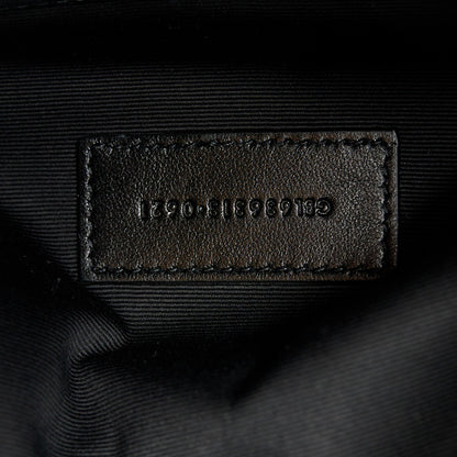 Saint Laurent Grain De Poudre Chevron Monogram Large Bill Pouch Black 7 of 9
