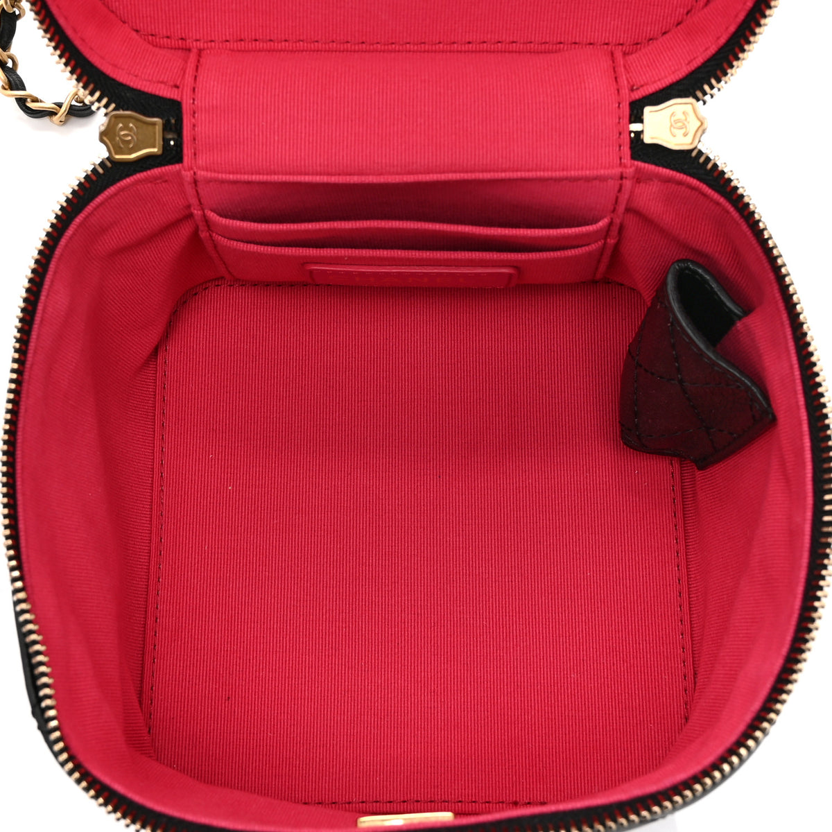 Chanel Calfskin Quilted Small Vanity Case With Chain Black 6 of 11