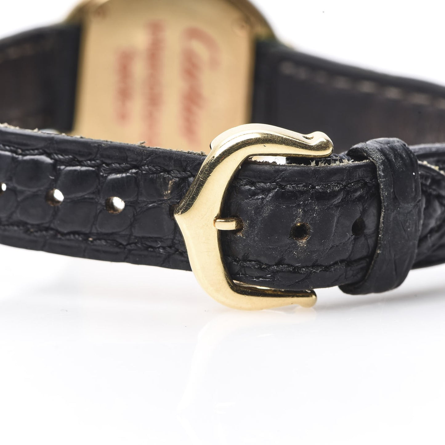18K Yellow Gold Crocodile 26mm Ellipse Quartz Watch