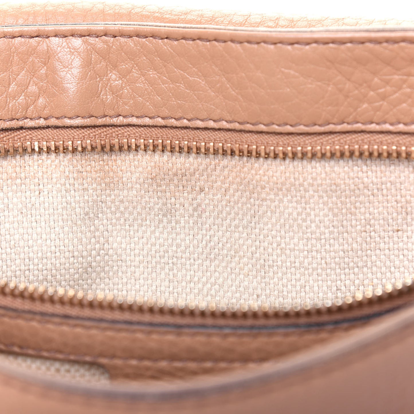 Pebbled Calfskin Medium Soho Flap Crossbody Camelia