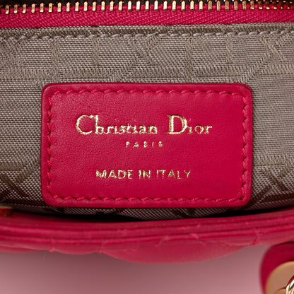 Christian Dior Lambskin Cannage Mini Lady Dior Fuchsia 6 of 12