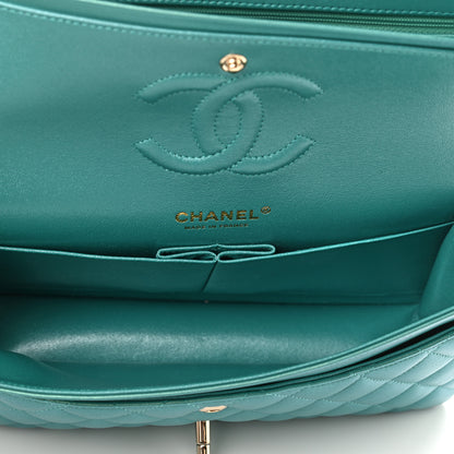 Chanel Iridescent Calfskin Quilted Medium Double Flap Green 5 of 11