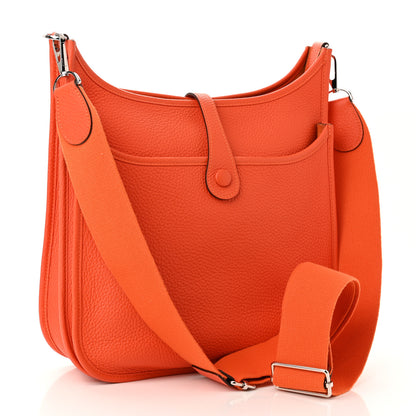 Hermes Taurillon Clemence Evelyne III PM Feu 3 of 11