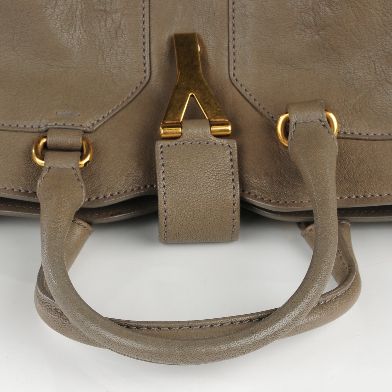 Saint Laurent Sheepskin Mini Cabas ChYc Grey 10 of 10