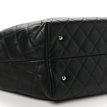 Chanel Calfskin Perforated Up In The Air North South Tote Black 9 of 10