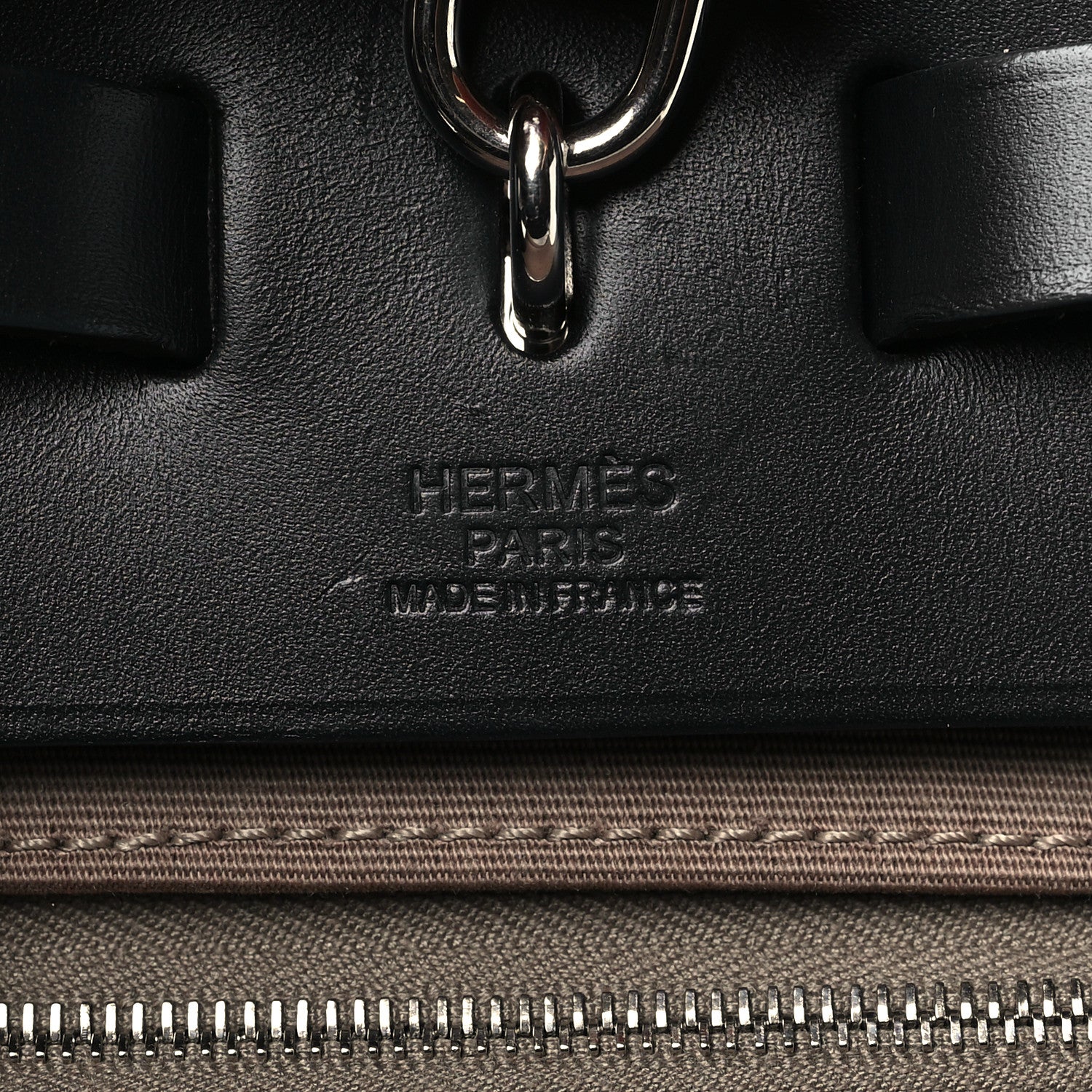 Hermes Toile Officier Vache Hunter Herbag Zip 39 MM Etoupe Bleu Indigo 7 of 12