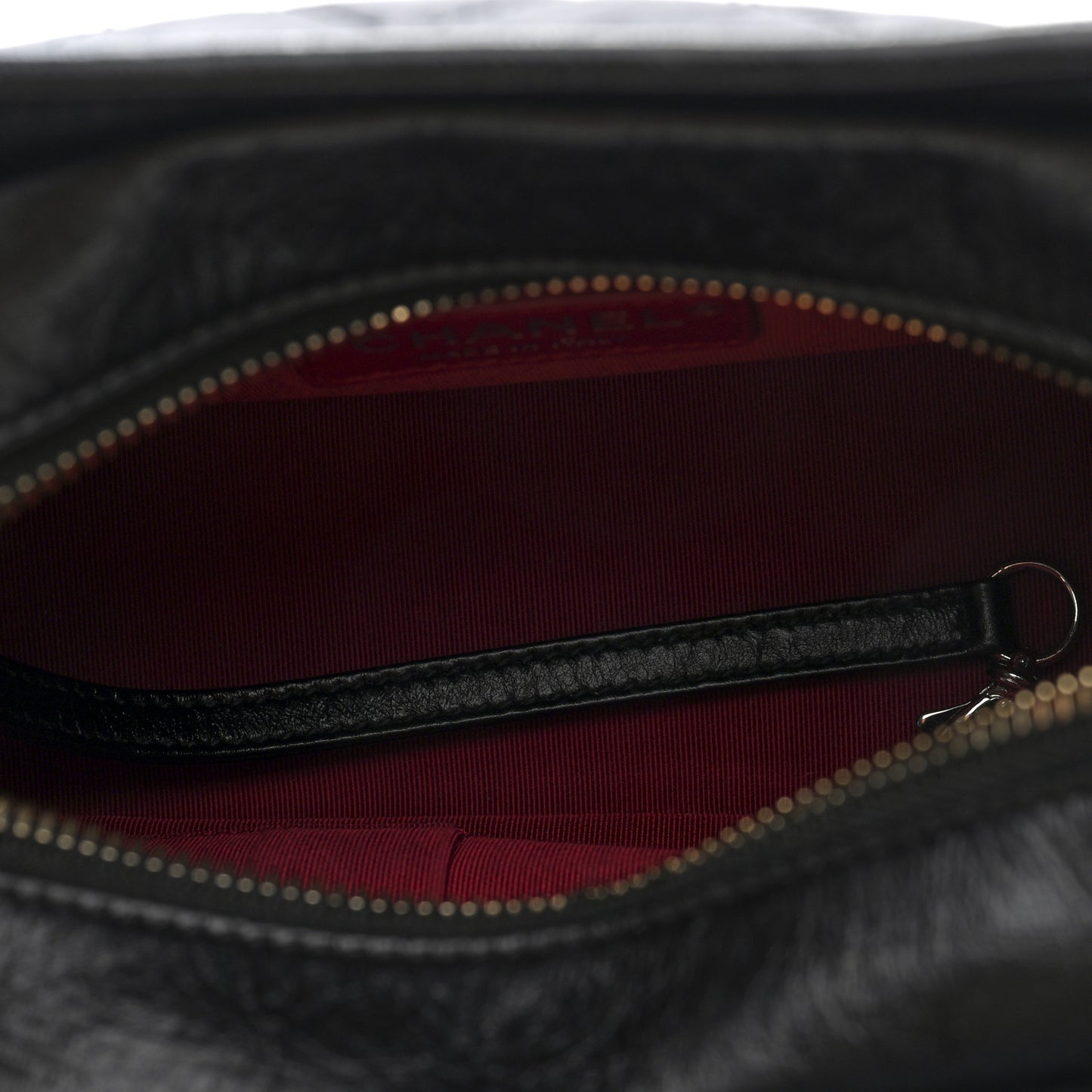 Aged Calfskin Quilted Small Gabrielle Logo Hobo Black
