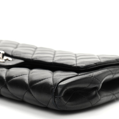 Chanel Lambskin Quilted Clutch With Chain Flap Black 12 of 13