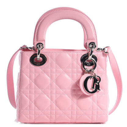 Christian Dior Lambskin Cannage Mini Lady Dior Rose Clair 1 of 8