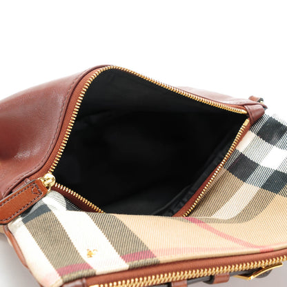Burberry House Check Bridle Calfskin Adeline Foldover Wristlet Clutch 5 of 9