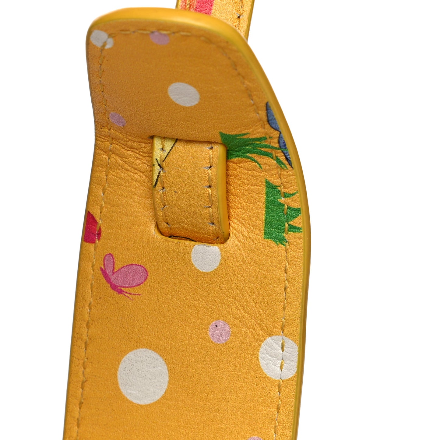 Calfskin Puppies and Friends Neo Classic Silver Hardware Mini City Puppies Yellow