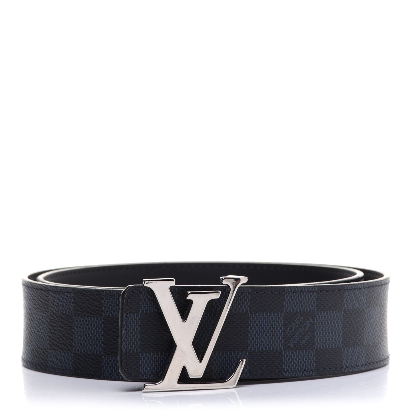 Damier Cobalt Calfskin 40mm LV Initiales Reversible Belt 90 36 Black