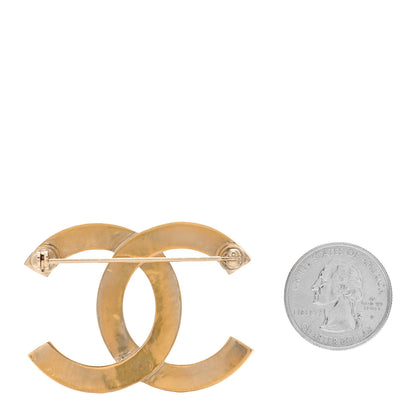 Chanel Crystal CC Mini Brooch Gold 3 of 4