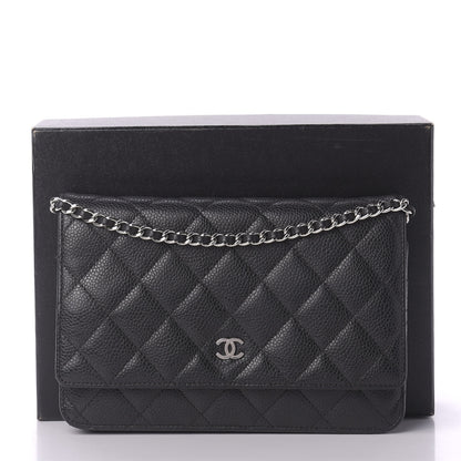 Chanel Caviar Quilted Wallet On Chain WOC Black 12 of 12
