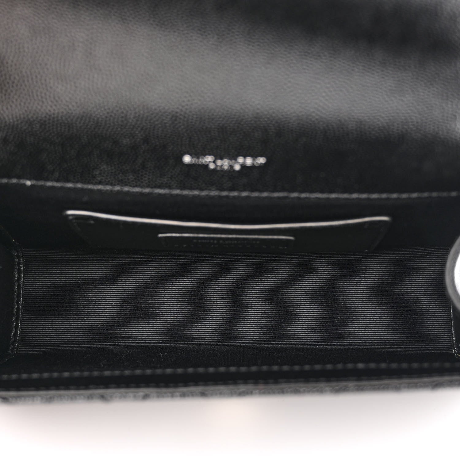Saint Laurent Grain De Poudre Textured Mixed Matelasse Triquilt Small Monogram Satchel Black 5 of 10