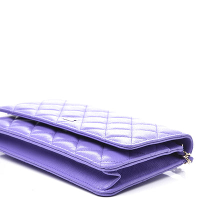 Chanel Caviar Quilted Wallet On Chain WOC Purple 6 of 11