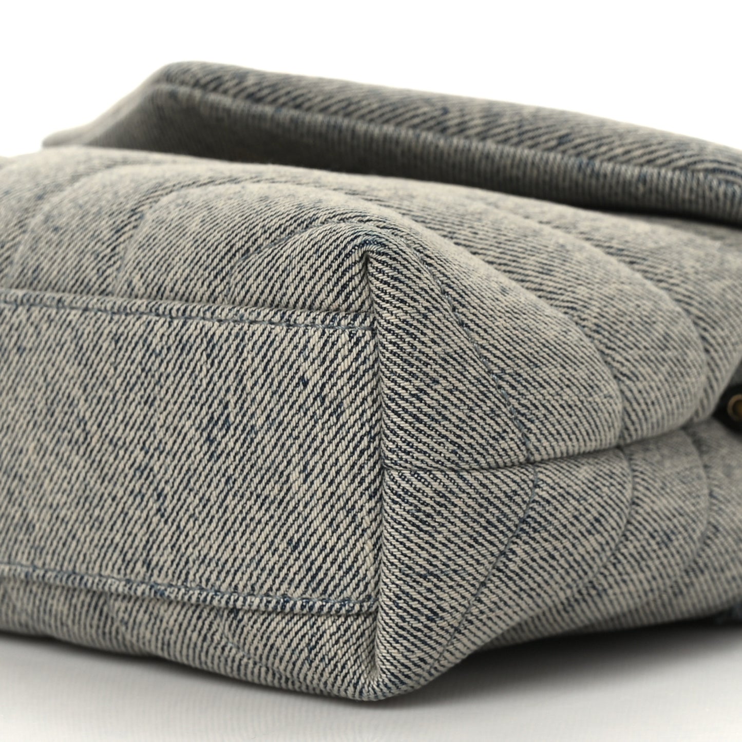 Denim Y Quilted Monogram Toy Loulou Crossbody Bag Grey