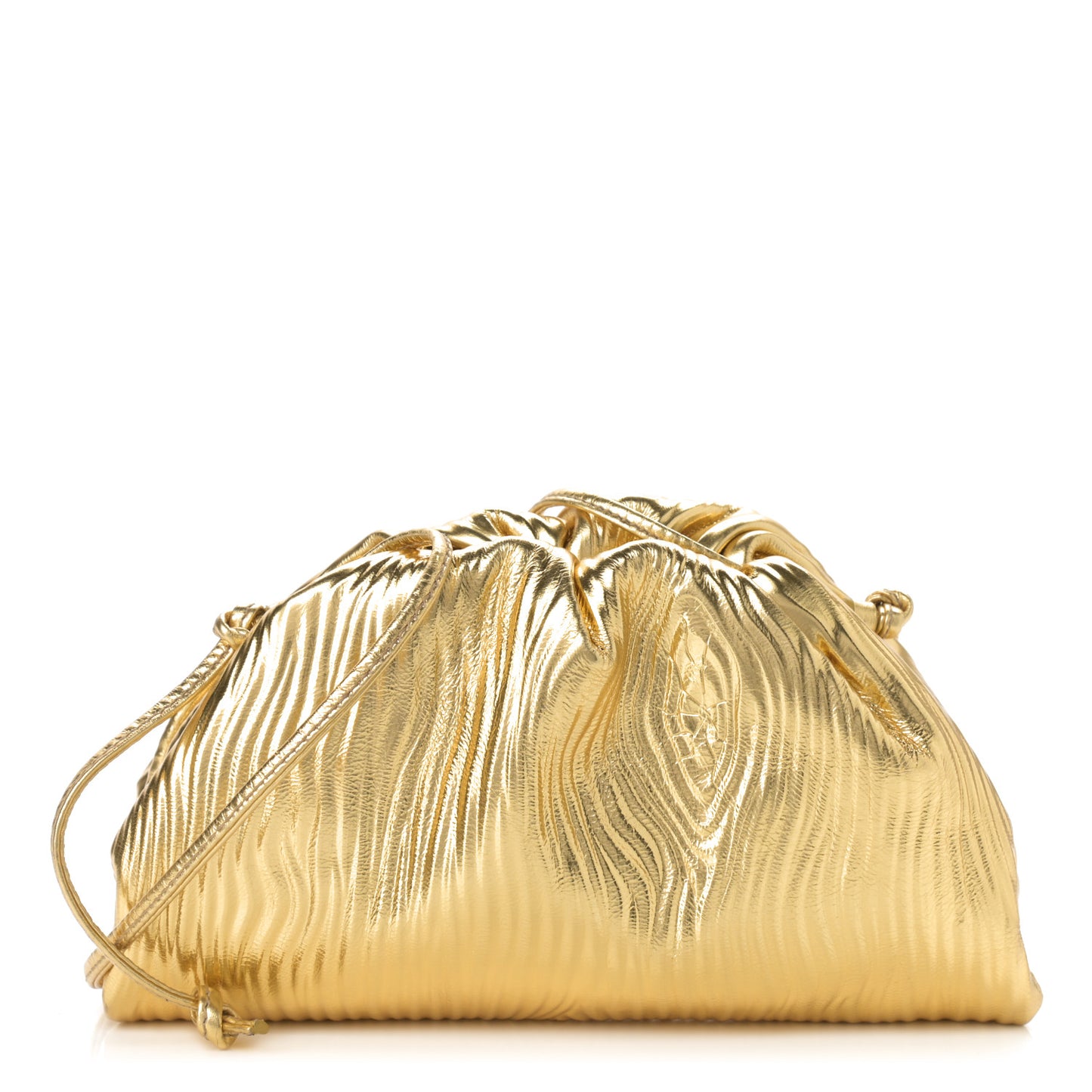 Metallic Bark Calfskin The Mini Pouch Gold