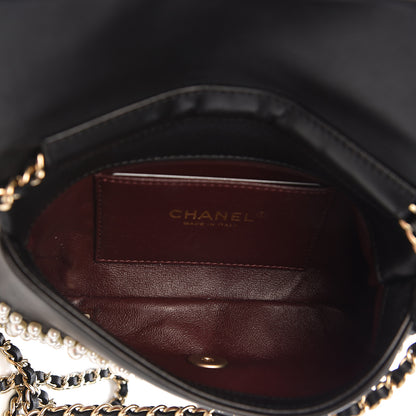 Chanel Lambskin Pearls Flap Black 5 of 12