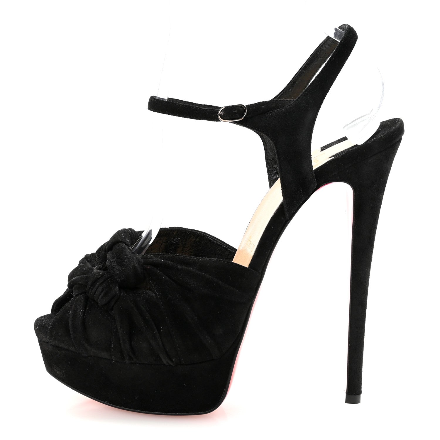 Christian Louboutin Veau Velours Lonescadiva 150 Sandals 38 Black 1 of 8