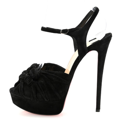 Christian Louboutin Veau Velours Lonescadiva 150 Sandals 38 Black 1 of 8