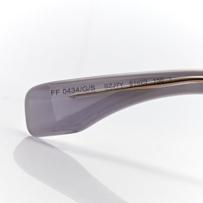 Fendi Acetate FF Sunglasses FF 0434/G/S White Gold 5 of 8
