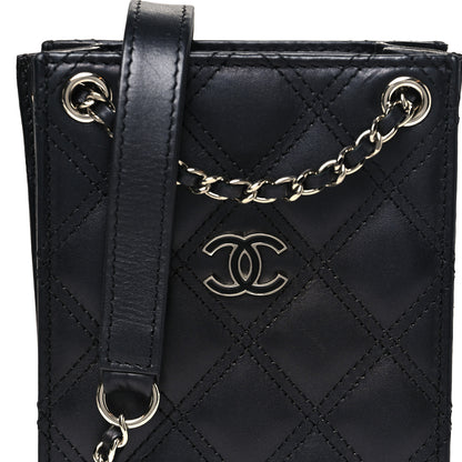 Chanel Calfskin Quilted Crossbody CC Phone Holder Black 8 of 10