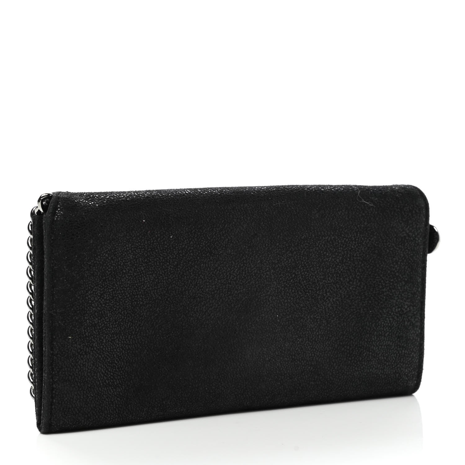 Stella McCartney Shaggy Deer Falabella Flap Wallet Black 3 of 6