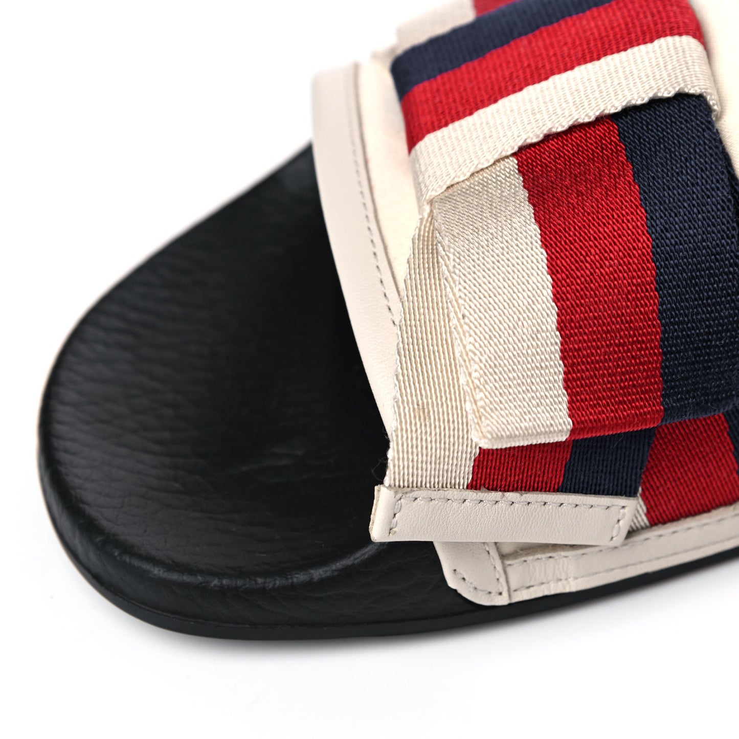 Satin Web Sylvie Bow Slide Sandals 37 White