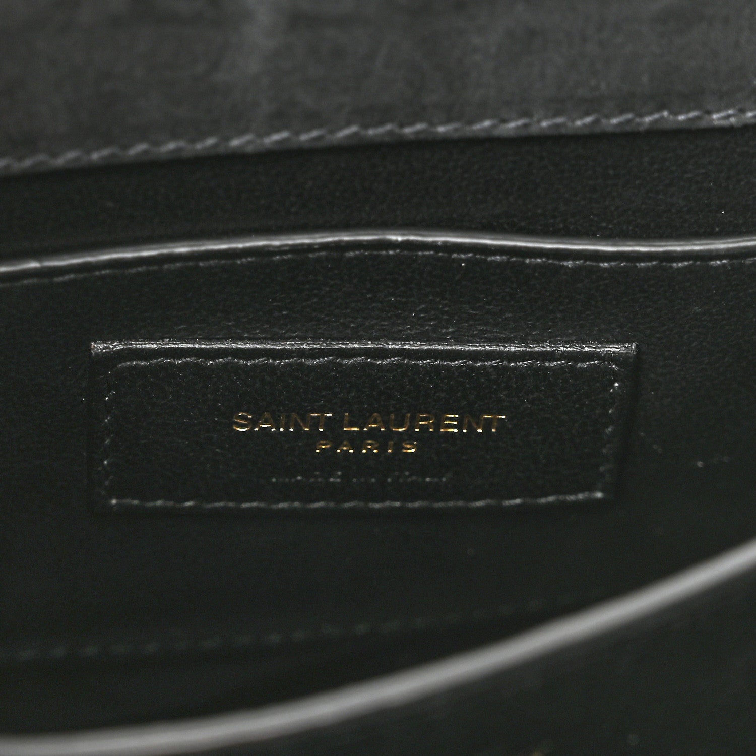 Saint Laurent Nubuk Crocodile Embossed Mini Classic Monogram Cassandra Top Handle Black 7 of 10