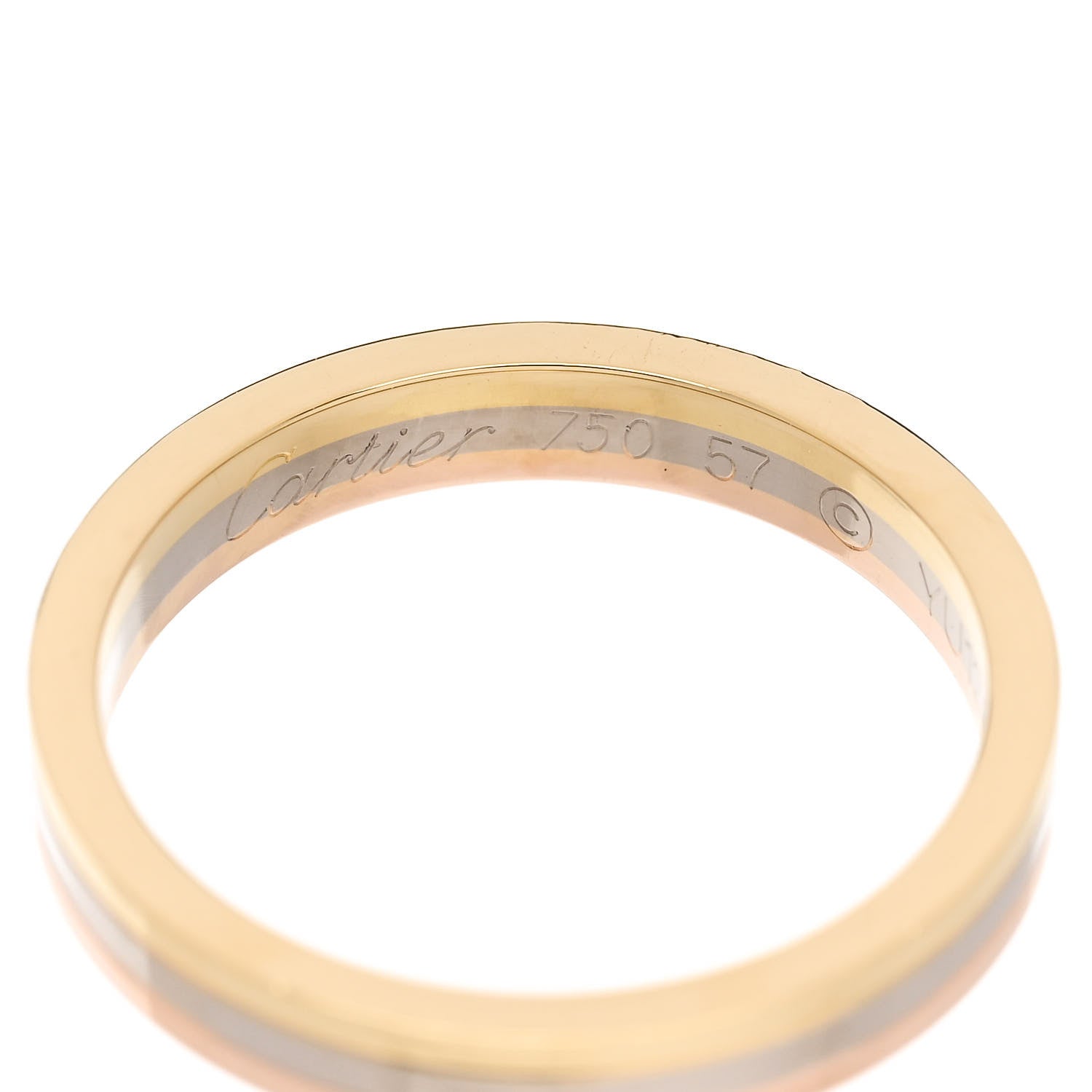 Cartier 18K Pink White Yellow Gold 3.5mm Vendome Louis Cartier Wedding Band Ring 57 8 4 of 7